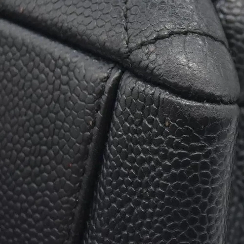 CHANEL Black Quilted Leather Double C Tote